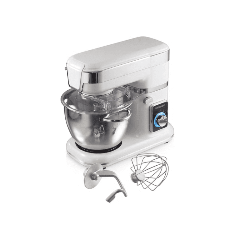Tornado kitchen machine 700 watt with 4.5 liter stainless steel bowl in white color sm-700