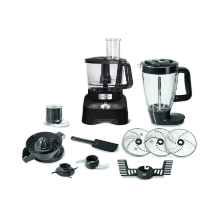Moulinex Double Force Food Processor, 1000 Watt,34 Functions, Black - FP824825
