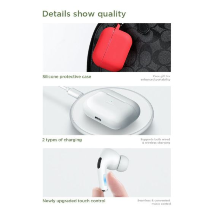 JOYROOM Earbuds Pro White-JR-T03S - Image 2