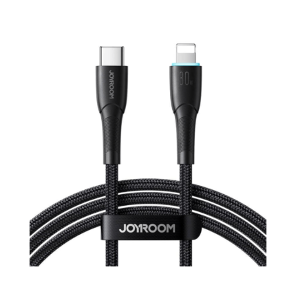 joyroom كابل شحن سريع من النوع c إلى lightning 30w 1م أسود s a32