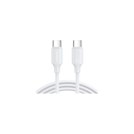 طقم شاحن JOYROOM السريع Type C مع كابل Type C 1 متر  30 واط  أبيض  JR TCF24EU