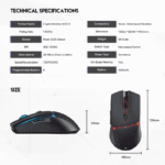 Fantech WGC3 Wireless Mouse Gaming Rechargeable DUAL MODE PIXART 3325 - Image 3