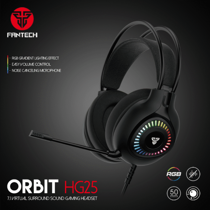 ⁦سماعة الألعاب أوربت HG25 RGB باللون الأسود⁩ - الصورة ⁦3⁩